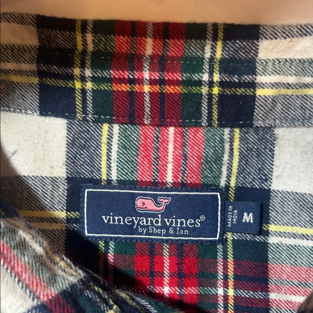 Vineyard Vines Men's Plaid Shirt - Red, Green, Blue - Picture 2 of 4